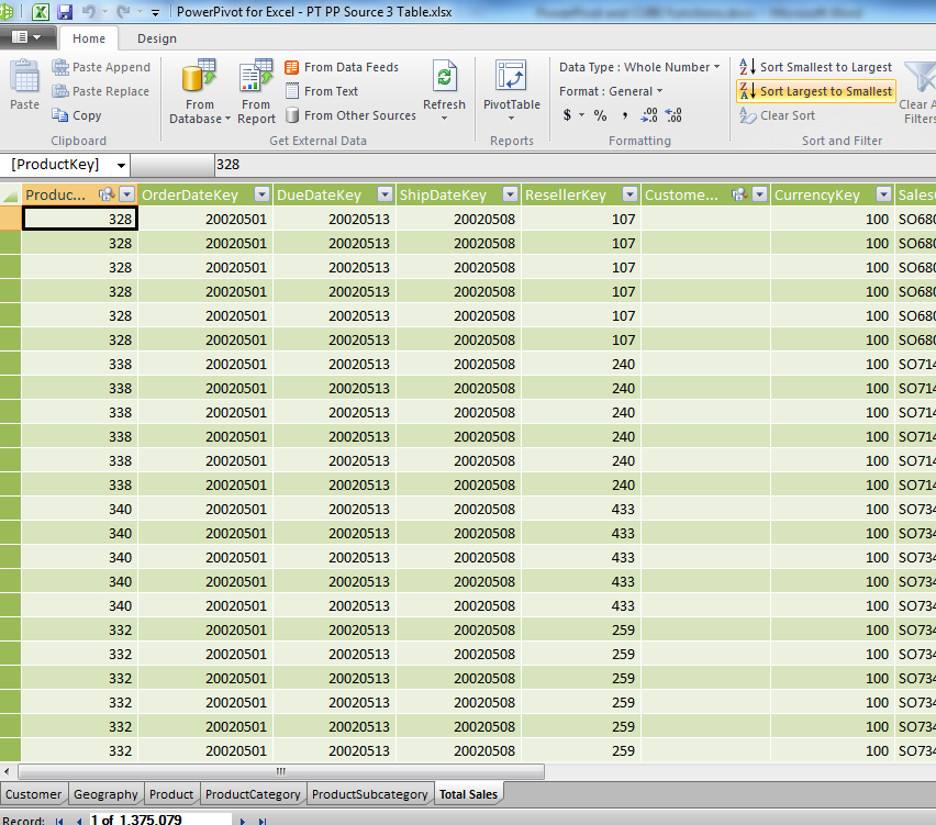 excel olap cube example